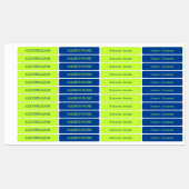 Blauw Groen Typewriter | Waterdichte naametiketten Labels (Vel)