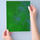 Blauw Groen Vakantie Pine Patroon Flyer (Hand)