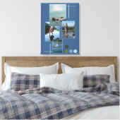 Blauw Groen Verdrinken Foto Collage Script Canvasp Canvas Afdruk (Insitu (Slaapkamer))