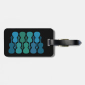 Blauw Groen Viool/Viola Hoesje Label, Gepersonalis Bagagelabel (Achterkant horizontaal)