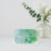 Blauw + Groen Visitekaartje Waterverf (Staand voorkant)