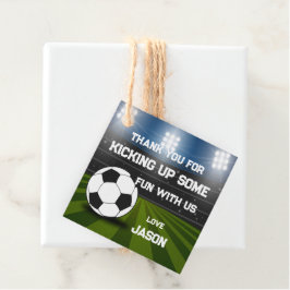 Blauw Groen Voetbal Stadion Sport Thema Verjaardag Bedankjes Labels