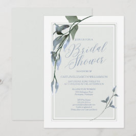 Blauw groen Vrijgezellenfeest Floral Kaart