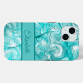blauw, groen, water Case-Mate iPhone case (Achterkant (horizontaal))