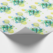 Blauw groen Waterverf Dragonfly-omslagpapier Cadeaupapier (Hoek)