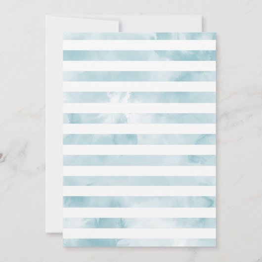 Blauw Groen Waterverf Ice Cream Baby shower Bedankkaart (Achterkant)