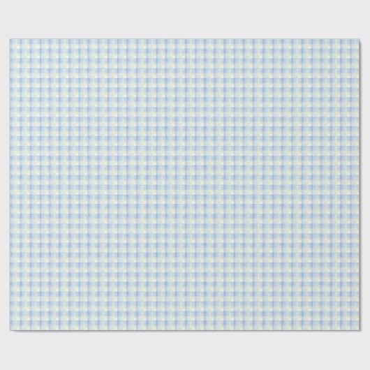 Blauw Groen Waterverf Plaid Cadeau Cadeaupapier (Vlak)
