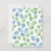 Blauw groen Waterverf Rond LF-patroon Kaart (Achterkant)