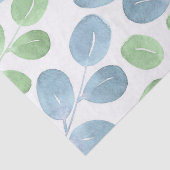 Blauw groen Waterverf Rond LF-patroon Tissuepapier (Detail)