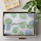 Blauw groen Waterverf Rond LF-patroon Tissuepapier (Geschenk)