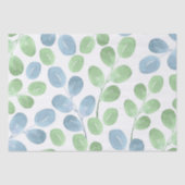 Blauw groen Waterverf Rond LF-patroon Tissuepapier (Voorkant)