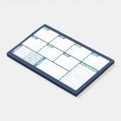 Blauw Groen Weekly Planner Gewoonten & Doen Post-it® Notes (Schuin)