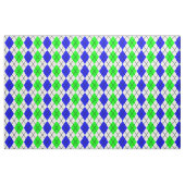Blauw Groen Wit Argyle Diamant Design Stof (Fat Quarter)