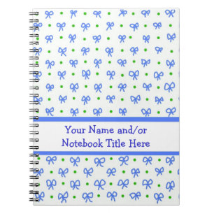 blauw/groen/wit bogen spiraal Notitieboek
