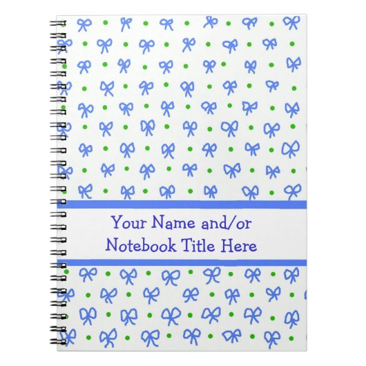  blauw/groen/wit bogen spiraal Notitieboek (Voorkant)