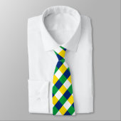Blauw, groen, wit en geel geruit das (Gebonden)