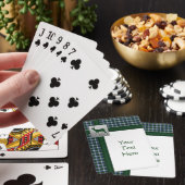 Blauw, Groen, Wit geruit met Herten Speelkaarten (Insitu)