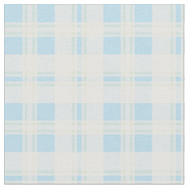 Blauw, Groen, Wit geruite Rosy Posy Fabric Stof