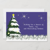 Blauw, Groen & Wit Kerstseizoen Zakelijk Feestdagenkaart (Voorkant)
