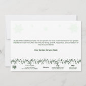 Blauw, Groen & Wit Kerstseizoen Zakelijk Feestdagenkaart (Achterkant)