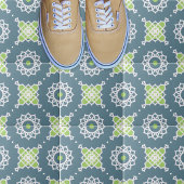 Blauw groen wit lampje voor geometrisch patroon tegeltje