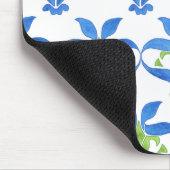 Blauw, groen, wit, nieuw patroonpatroon muismat (Hoek)