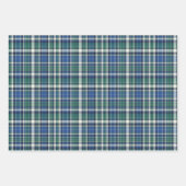 Blauw, Groen & Wit Plaid Inpakpapier Vel (Voorkant 3)
