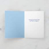 Blauw Groen Wit Rood Abstract Expressionisme Feestdagen Kaart (Binnen)