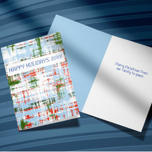 Blauw Groen Wit Rood Abstract Expressionisme Feestdagen Kaart