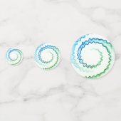 Blauw Groen wit swirl tie dye funky party Confetti (Achterkanten)