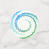 Blauw Groen wit swirl tie dye funky party Confetti (Kleine voorkant)