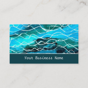 Blauw, Groen, Wit Waves Visitekaartje