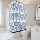 💙 🎾 blauw, groen, witte 🎾 douchegordijn (In situ)