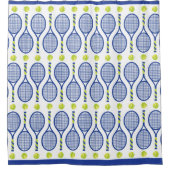 💙 🎾 blauw, groen, witte 🎾 douchegordijn (Voorkant)