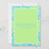 Blauw groen witte Floral Sip en zie Uitnodiging (Achterkant)