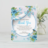 Blauw groen & zachte roze kaart (Staand voorkant)