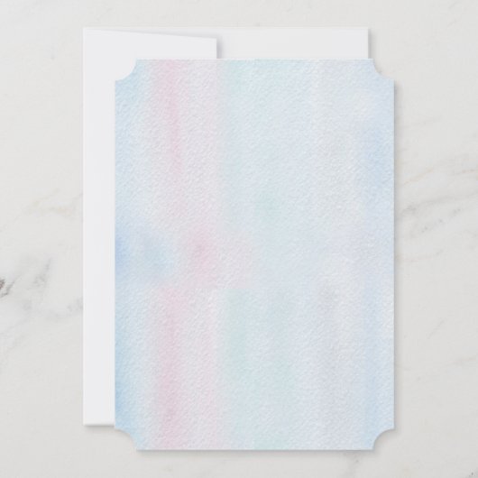 Blauw groen & zachte roze kaart (Achterkant)