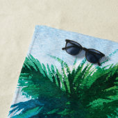 Blauw groen Zee Oceaan Tropisch Strandlaken (In situ)