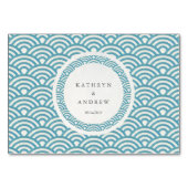 Blauw Groen Zee Waves Plaatsnaam Kaart (Achterkant)