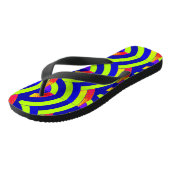 blauw groen zigzag chevron - patroon teenslippers (Schuin)