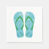 Blauw Groen Zomer Strand Party Flip Flop Servetten (Voorkant)
