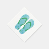 Blauw Groen Zomer Strand Party Flip Flop Servetten (Hoek)