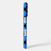 Blauw Groen Zwart Argyle Diamond Design Case-Mate iPhone Case (Achterkant / Rechts)