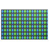 Blauw Groen Zwart Argyle Diamond Design Stof (Fat Quarter)
