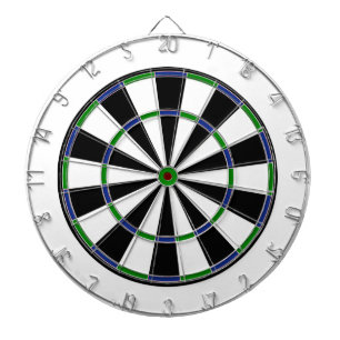 Blauw groen zwart dartboard dartbord