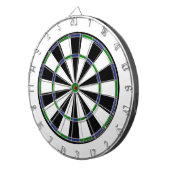 Blauw groen zwart dartboard dartbord (Voorkant Rechts)