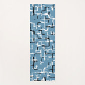 Blauw Groen Zwart Wit Uniek patroon Yogamat (Voorkant)