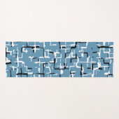 Blauw Groen Zwart Wit Uniek patroon Yogamat (Voorkant (horizontaal))