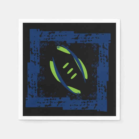 Blauw/Groen/Zwarte luiers Servetten (Voorkant)