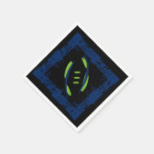 Blauw/Groen/Zwarte luiers Servetten (Hoek)